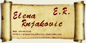 Elena Rnjaković vizit kartica